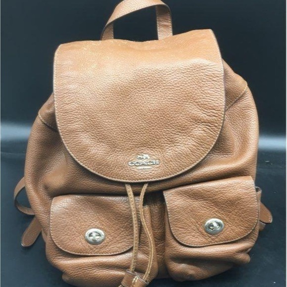 Coach Billie Brown Leather Backpack main image 6
